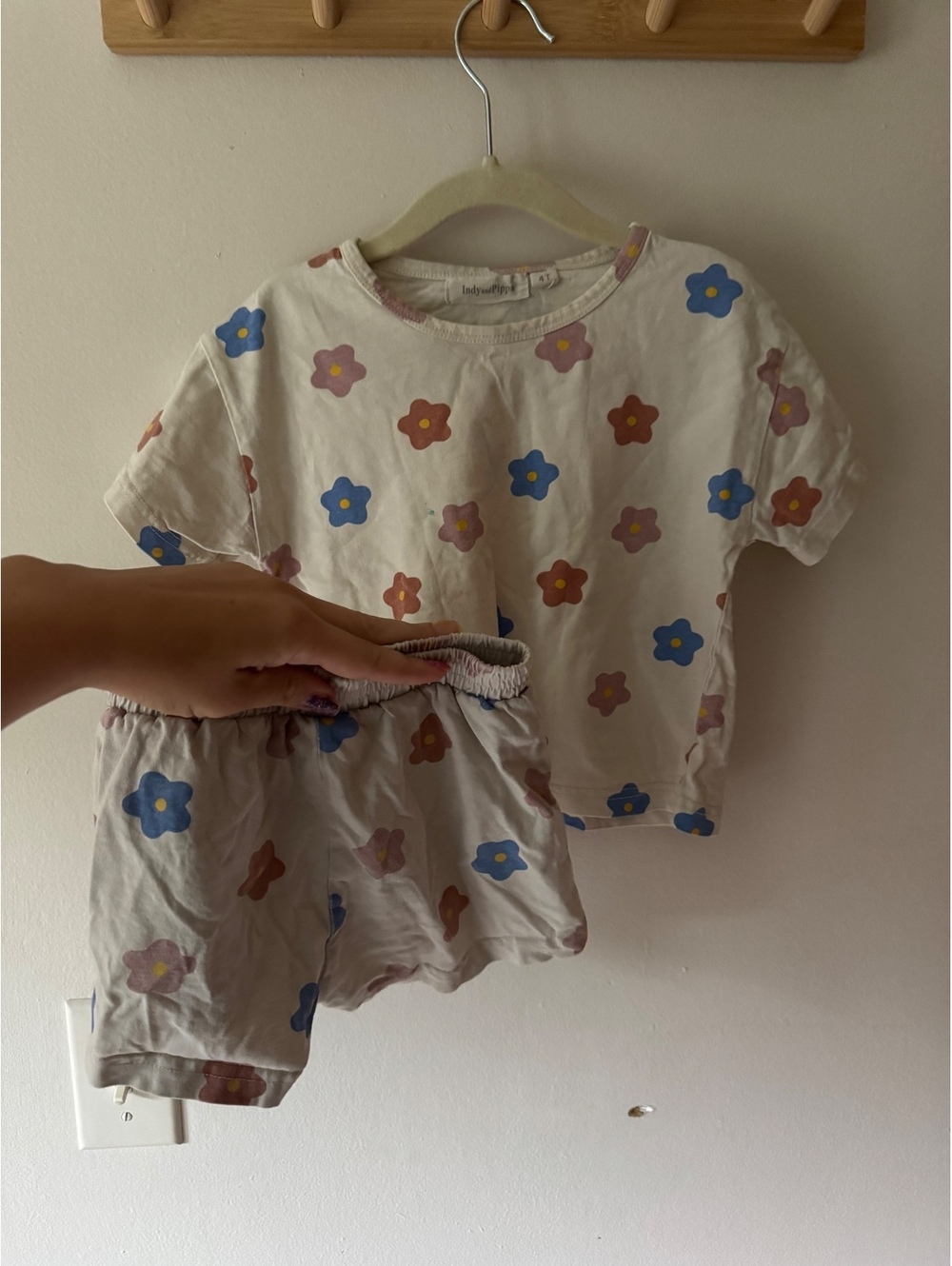 Indy and Pippa cream and floral outfit